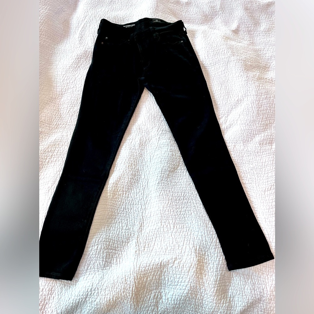 AG jeans the legging ankle, super skinny ankle, black, size 28.  Black